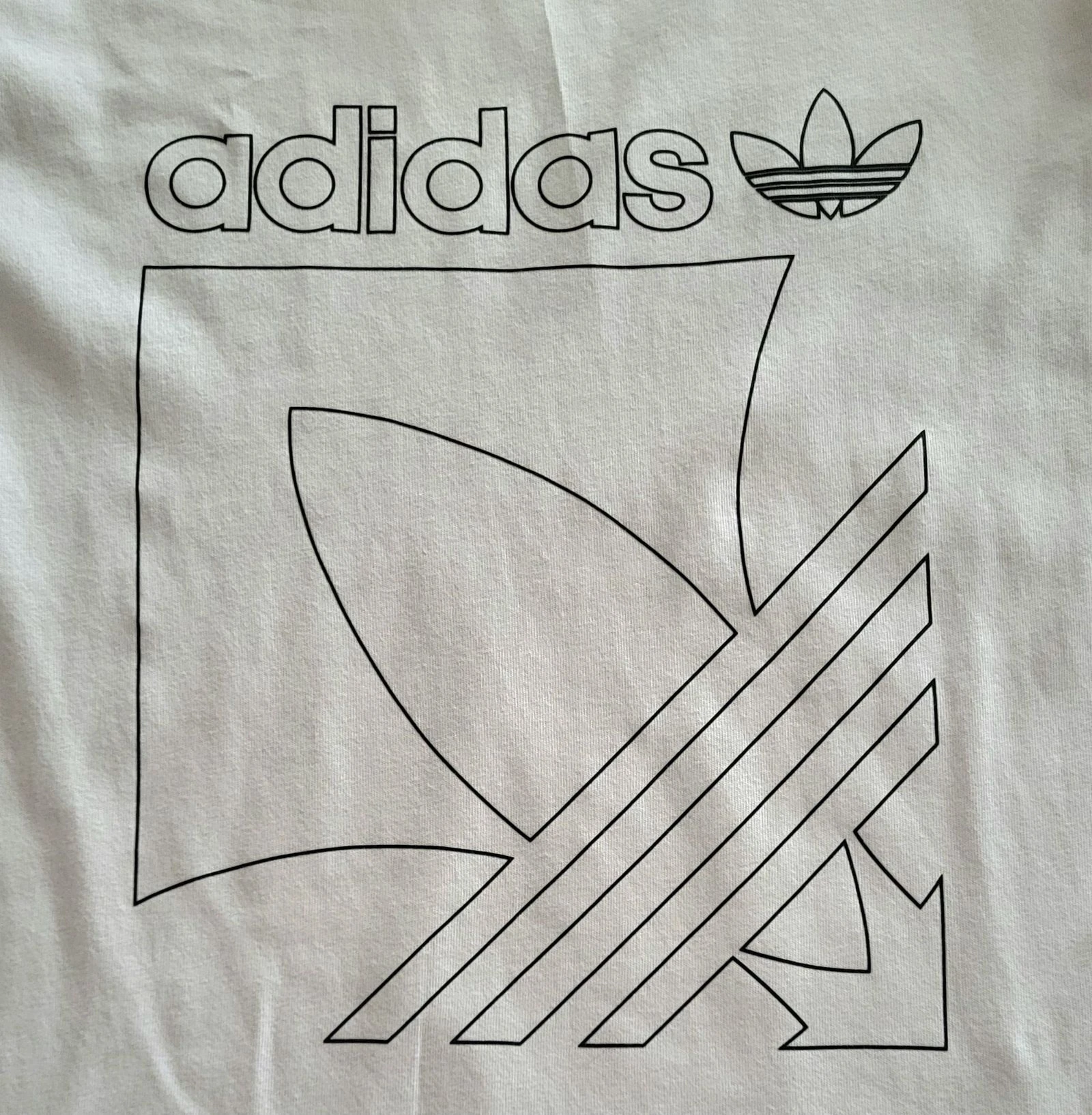 Adidas Originals T-Shirt TXS-White Background & Black Stripes Regular Fit-100%Cotton in VB – photo 8